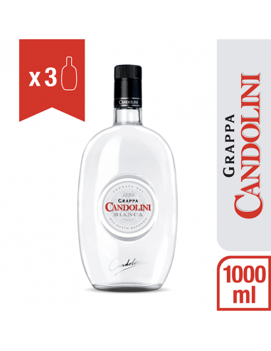 Grappa Candolini Bianca 1000ml x 3...